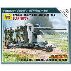 ZVEZDA 6158 German 88mm Flak 36/37 Snap Fit Model Kit 1:72