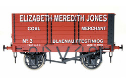 Dapol 7F-073-009  7 Plank Wagon 9' Wheelbase Elizabeth Jones No.3 O Gauge