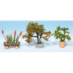 NOCH Ornamental Plants in Tubs (3) HO Gauge Scenics 14020