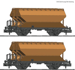 Fleischmann 830310  BLS Grain Silo Wagon Set (2) III N Gauge