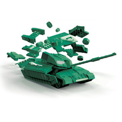 AIRFIX Quickbuild Challenger Tank Green J6022 Tank Model Kit