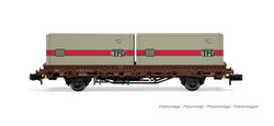 Arnold HIN6566  DB Kbs Flat Wagon w/2x20' DB Container Load IV N Gauge