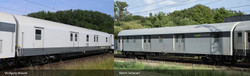 Arnold HIN4419  RailAdventure Post-mrz Grey Van Set (2) VI N Gauge