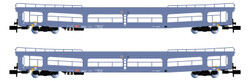 Arnold HIN4410  DBAG DDm916 Blue Car Transporter Set (2) VI N Gauge