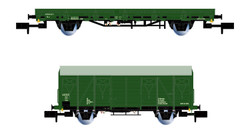 Arnold HIN6567  DR Green Maintenance Wagon Set (2) IV N Gauge