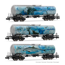 Arnold HIN6600  MAD Bogie Tank Graffiti Wagon Set (3) VI N Gauge