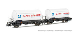 Arnold HIN6526  SNCF Air Liquide 2 Axle Gas Tank Wagon Set (2) IV N Gauge