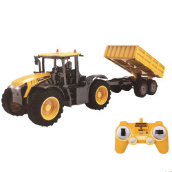 Double Eagle JCB Fastrac Tractor with Tipping Trailer 1:24 RC Toy E683-003
