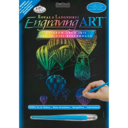 Royal & Langnickel Hot Air Balloons Rainbow Foil Engraving Art Project RAIN23