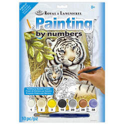 Royal & Langnickel White Tiger & Cub Paint by Numbers PJS76