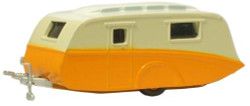 Oxford Diecast Caravan Orange/Cream ODNCV001 N Gauge