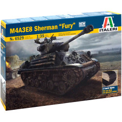 ITALERI M4A3E8 Sherman Tank Fury 6529 1:35  Military Model Kit