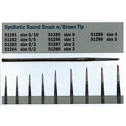 ITALERI Tools 3 Synthetic Round Brush with Brown Tip  A51288