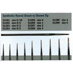 ITALERI Tools 0 Synthetic Round Brush with Brown Tip  A51285