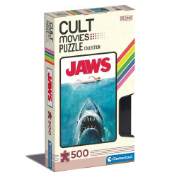 Cult Movies: Jaws 500pc Jigsaw Puzzle Retro VHS Case Clementoni 35111