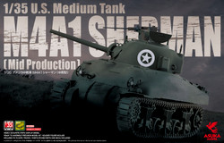 Asuka 35010 US Medium Tank Sherman M4A1 1:35 Plastic Model Kit