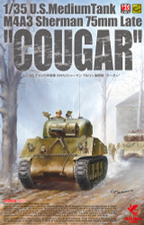 Asuka 35046 US Late Cougar Sherman M4A3 Tank 1:35 Plastic Model Kit