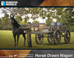 Rubicon Models 280090 Horse Drawn Wagon 1:56 Plastic Model Kit
