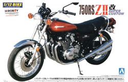 Aoshima 04178 Kawasaki 750RS ZII Super Custom 1:12 Plastic Model Bike Kit