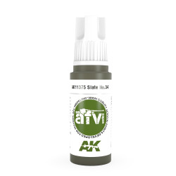 AK Interactive 11375 Slate No.34 17ml AFV 3G Acrylic Model Paint
