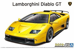 Aoshima 05899 Lamborghini Diablo GT '99 1:24 Plastic Model Car Kit
