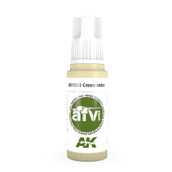 AK Interactive 11333 Cremeweiss 17ml AFV 3G Acrylic Model Paint
