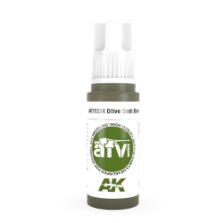 AK Interactive 11334 Olive Drab Base 17ml AFV 3G Acrylic Model Paint