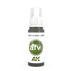 AK Interactive 11342 Dark Green (FS34102) 17ml AFV 3G Acrylic Model Paint