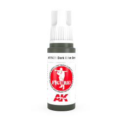 AK Interactive 11421 Dark Olive Green 17ml 3G Acrylic Model Paint