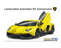 Aoshima 05982 13 Lamborghini Aventador 50th Anniv 1:24 Plastic Model Car Kit