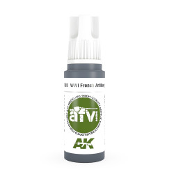 AK Interactive 11303 WWI French Artillery Grey 17ml AFV 3G Acrylic Model Paint