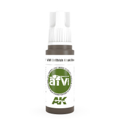 AK Interactive 11301 WWI British Khaki Brown Base 17ml AFV 3G Acrylic Paint