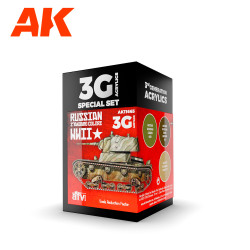 AK Interactive 11665 Russian Standard WWII Combo 3G Acrylic Paint Set