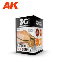 AK Interactive 11641 German Red Primer Modulation 3G Acrylic Paint Set