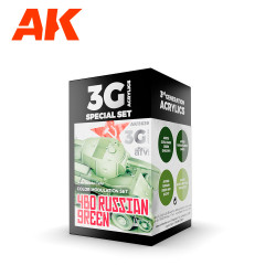 AK Interactive 11639 Modulation 4BO Russian Green 3G Acrylic Paint Set
