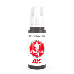 AK Interactive 11418 Brown Black  17ml 3G Acrylic Model Paint