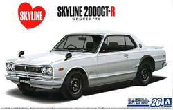 Aoshima 06106 Nissan KPGC10 Skyline HT2000GT-R '71 1:24 Plastic Model Car Kit