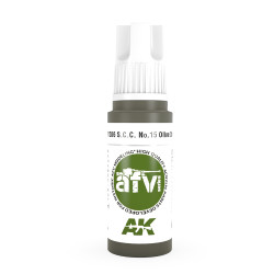 AK Interactive 11386 S.C.C. No.15 Olive Drab 17ml AFV 3G Acrylic Model Paint