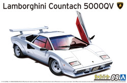 Aoshima 05945 85 Lamborghini Countach 5000QV 1:24 Plastic Model Car Kit