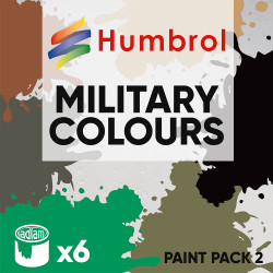 Humbrol 14ml Enamel Paint Pack 2 - 6 Military Colours Set 2