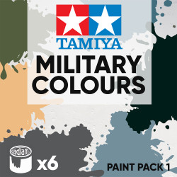 Tamiya Acrylic 10ml Paint Pack 1 - 6 Military Colours Set 1