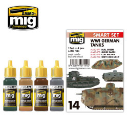 Ammo by Mig WWII German Tank Paint Set For Model Kits Mig 7144