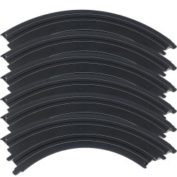 Micro Scalextric Track G105 - 90 Degree Bend - Plain - 6 Pieces