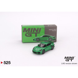 MiniGT Porsche 911 Turbo S Python Green 1:64 Diecast Model MGT00525-R