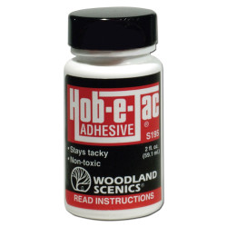 Woodland Scenics S195 Hob-E-Tac Adhesive 2 Oz Scenic Brush Foliage Landscaping