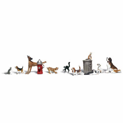 Woodland Scenics A1841 Dogs & Cats HO OO Gauge Figures Landscaping