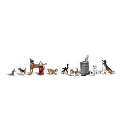 Woodland Scenics A2140 Dogs & Cats N Gauge Figures Animals & Vehicles Landscaping