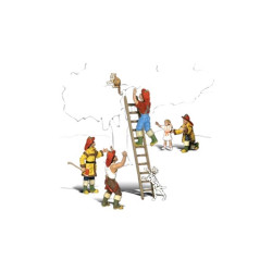 Woodland Scenics A2151 Firemen To The Rescue N Gauge Figures Animals & Vehicles