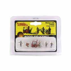 Woodland Scenics A2192 Workers With Forklift N Gauge Figures & Vehicles