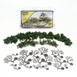 Woodland Scenics TR1111 ¾"-3" Medium Green Deciduous Trees 21/Kit Landscaping